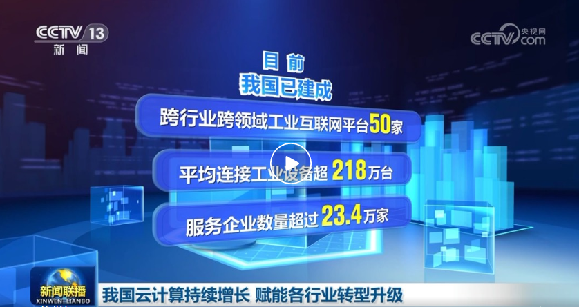 我国云计算持续增长 赋能各行业转型升级